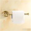 Toilet Paper Holders Gold Polished Holder Solid Brass Bathroom Roll Accessory Wall Mount Crystal Tissue Y200108 Drop Delivery Home Gar Dhda2