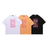 Homens e mulheres camisetas shirtslawfoo primavera/verão China-chic marca americana linha pontilhada de estampa rosa redondo pescoço solto t-shirt tendência de camiseta combinada