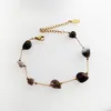 Lien Bracelets 1Pc Personnaliser Irrégulière Pierre Perles Chaîne En Acier Inoxydable Pour Femmes Filles Enfants Année Bijoux Cadeau Chanceux