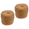 Vases 2 Pcs Flower Box Hand Woven Gift Basket Wicker Storage Baskets Lids Grocery Desktop Sundry Organizer Seaweed Small Containers