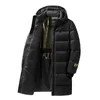 Herenjassen Winter Mannen Warme Dikke Lange Donsjack Jas Heren Capuchon Waterdicht Zwart Goud Puffer Casual Winddicht Parka Mannelijke 231123