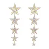 Dangle Earrings 2Colors Rhinestone Multi-Stars for Women Fashion Jewelry Maxi Ladys 'issories'