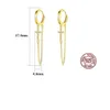 European New Micro Inlaid Zircon Cross Tassel Dangle Earrings Jewelry Women Plated 18k Gold S925 Silver Earrings for Women Wedding Party Valentine's Day Gift SPC