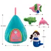 Cartoon Ocean Castle Children's Puzzle Plush Toy Dolphin Turtle Dolls Mermaid Doll Baby Gift LA622