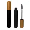 Opslagflessen 30 stks 8 ml High-end Zwarte Mascara Tube Bamboe Lippenstift Wimper Tubes Met Windows Lege Cosmetische Containers Hervulbaar