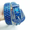 22% de réduction Ceinture Designer Nouvelle boule brillante pour femmes bleu foncé parsemée de diamants ceinture pour hommes ceinture punk