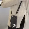 Luxury crossbody litchi mönster dragkedja vogue telefonfodral för iPhone 15 plus 14 13 12 11 pro max xr xs stilig kärlek hjärtpåse