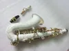 Nouveau Saxophone Soprano incurvé S-991, instrument de musique blanc, performance professionnelle avec étui, accessoires