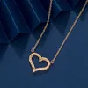 Brand de créateur Tiffays Love Collier avec diamants Tie Famille Famille Gold Pendre en forme de coeur Grand et petite chaîne de collier de diamant Luxury Luxury