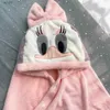 Handelsrockar baby badrock flanell mantel tecknad pojke flicka ultra-mjuk huva spa robe badhandduk baby shower gåva231124