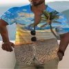 Camicie casual da uomo Camicia estiva hawaiana da cocco per uomo Camisa oversize con teschio da uomo stampato in 3d da spiaggia