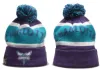 Hornets Beanies Charlotte North American BasketBall Team Side Patch Winter Wolle Sport Strickmütze Skull Caps A0