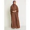 Roupas étnicas Ramadan Eid Uma Peça Jilbab Oração Vestido Muçulmano Mulheres Com Capuz Abaya Dubai Headcover Hijab Khimar Robe Niqab Islam Modest