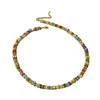 Colares Pingente Primavera e Verão Japonês Coreano Nicho Arte Estilo Boêmio Colorido Arroz Beads Hcrafted Frisado Elegante