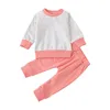 Clothing Sets Toddler Baby Boy Girls Fall Winter Clothes Color Block Long Sleeve Sweatshirt 3 Month Girl 14 16