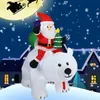 Julleksak 17 meter dekoration Uppblåsbar leksaksbjörn med inbyggd LED -ljusmodell utomhusfest år trädgård 231122