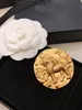 أزياء 3D راحة حصان بروش كاميليا زهرة اللؤلؤة الكاملة ماس رسائل رسائل راتيبون مجوهرات مجوهر