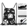 Backpack Film Buff And Movie Production Pattern Backpacks Fashion Portable Drawstring Bags Bundle Pocket Shoes Bag Book