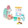 Neue Kinder Spielhaus Küche Holzspielzeug Simulation Holz Kaffeemaschine Toaster Mini Großhandel Kochmixer Miniatur Lebensmittel