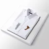 Luxurys Designers Men's Siness Casual Shirt Men Långärmad randig Slim Fit Masculina Wine Social Male T-shirts Fashion Checked M-4XL 04