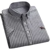 Camicie casual da uomo Manica corta Camicia da uomo 100% cotone Oxford ricamato Cavallo Casual Senza tasche Camicie eleganti da uomo Taglie forti 6XL 231122