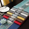 Table Runner Cotton Linen with Tassels Chinese Style Flag Dining Cloth Long Strip Tablecloth Tea Coffee 231122