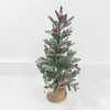 Decorações de Natal Simulação de plantas genuínas e falsas Árvore caindo neve reunindo decoração de mesa PE Bonsai