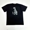 Camisetas masculinas 23sss Big Fla FLA Carnemy tingido de dinossauro tingido camiseta curta de manga curta Homens e mulheres de verão de algodão puro