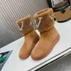 Snowdrop Boot Designer Boots Women snow Boots Fur Bootis Warm Winter Boots Soft Sheepskin Fashion Boot Ankle Brown Black Furry