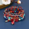 Strand Multi-layer Boheemse turquoise kralen Bracelet Creatieve rijst Elastische Europese en Amerikaanse stijl Groothandel