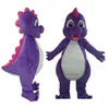 2018 nuovo costume da mascotte dinosauro dinosauro viola di fabbrica per adulto da indossare per 250U