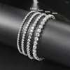 Länkarmband Tennisarmband för kvinnor 2,5/3/4/5mm Zircon Crystal Charm Chain Men Ladies Wedding Hand Pare Jewelry