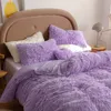 Conjuntos de cama Quilt Cover Winter Super Warm Bed Plush Velvet Bedding Set Cordeiro Lã Cashmere Lavanda Duveta Capa Fronha Meninas Princesa 231122