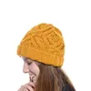 Bérets Chapeau Tricoté Motif Losange Élégant Doux Chaud Slouchy Épais Pour Hommes Et Femmes Gris Clair