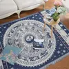 Couvre-chaise Sun God Coton Tissé Ligne Couverture Canapé Serviette Tricoté Épaissie Chaud Tapis Tapis Bohème Boho Jeter Voyage Couvre-lit Goutte 231123