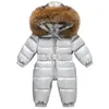 Zestawy odzieży zimowy garnitur narciarski dla dzieci kombinezon ogrzany kurtka dla dzieci dziewczyna ubrania dzieci faux furt płaszcz 231123