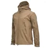 سترات الرجال 2023 الصوف Multicam Men Softshell تكتيكي مقاوم للماء حالة التخييم حقل السترة السترة الجيش القتال معطف الملابس