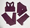 234st. Sömlösa kvinnor Yoga kläder Set Sportwear Gym Clothing Fitness Långärmad Crop Top High midja Leggings Sports Suits5254552