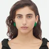 2023 été nouveau laque vert émail gouttelette collier boucles d'oreilles anneau ensemble tout-match mode charme bijoux accessoires