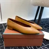 Topkwaliteit lederen mode eenvoudige platte loafers voor dames Puntige vierkante neus Geklede schoenen Luxe designer loafers Fabrieksschoeisel Vakantieschoenen