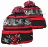 Bulls Gorros Equipo de baloncesto de América del Norte Parche lateral Lana de invierno Deporte Gorro de punto Gorros con calavera a22