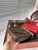 Klassieke luxe designertas Felicie mini-portemonnee tassen echt lederen schoudertassen clutch M44823 designer walet crossbody driedelige set ketting messenger tote