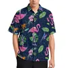 Camisas casuales para hombres Blusas con estampado de pájaros coloridos Hombre Lindo Cockatiel Hawaiano Mangas cortas Personalizado Fresco Gran tamaño Playa Y2k Idea de regalo