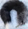 Large real fox fur tail key toy key ring bag charm plush pendant