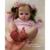 New 20inch 3D senior painted reborn doll simulation baby full body latex no assembly doll girls toys children's toys birthday gift