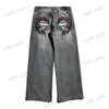 Men's Jeans Y2K Jeans Hip Hop Skull Embroidered Vintage Baggy Jeans Denim Pants Mens Womens New Harajuku Gothic Wide Trousers Streetwear T231123