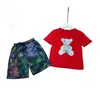 T-shirt à manches courtes et short en coton pour enfants, costume pionnier de la mode pour hommes et femmes, tendance 90-2023 CM, D185, 160