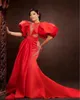 vestido de noite de jóia árabe, vestido de bandeira vermelha vestidos de sereia vestidos de festas longas formais