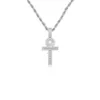 Designer sieraden fijne hiphop sieraden heren 3 maat 925 sterling zilveren vvs stokbrood moissaniet diamant iced out ankh kruis hanger met ketting