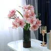 Fiori decorativi PU Feel Gentle Orchid Simulazione Fiore Soggiorno Desktop Ornamenti in seta Decorazione domestica Disposizione artificiale Finestra